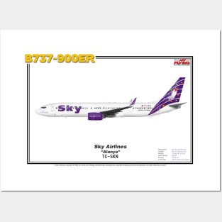 Boeing B737-900ER - Sky Airlines "Alanya" (Art Print) Posters and Art